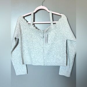 NWT OAK+ FORT Off Shoulder Cardigan